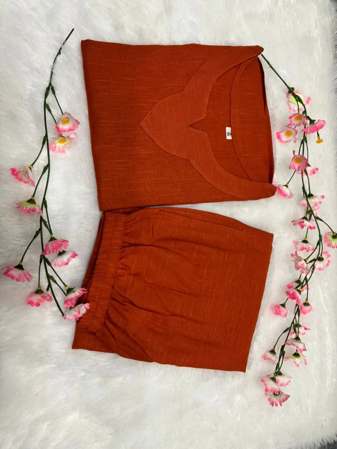 Brown Cotton Kurti and Palazzo Set For Women