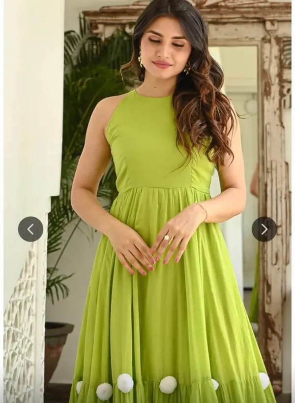 Elegant Lime Green Sleeveless Tiered Maxi Dress