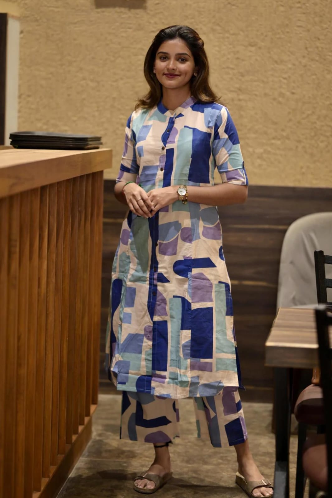 WOMEN CASUAL COTTON PRINTED CO-ORD SET