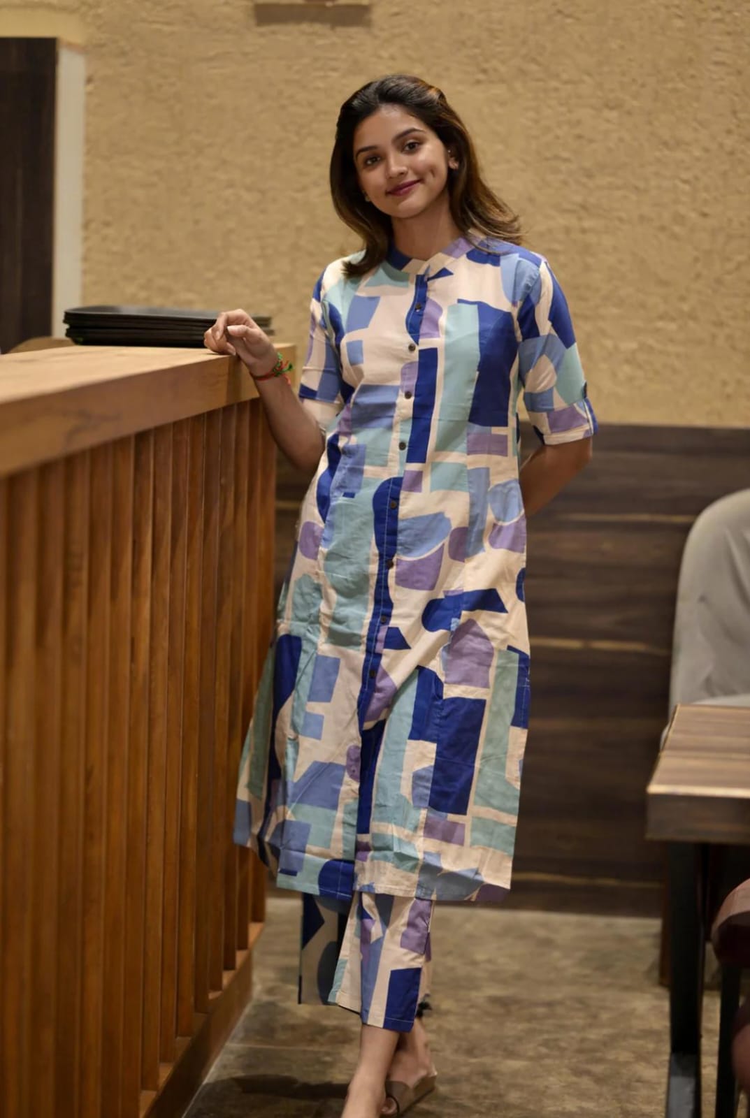 WOMEN CASUAL COTTON PRINTED CO-ORD SET